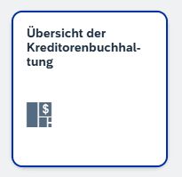 Screenshot Button Übersicht der Kreditorenbuchhaltung