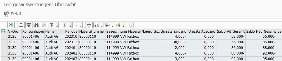 Screenshot Verpackungslogistik