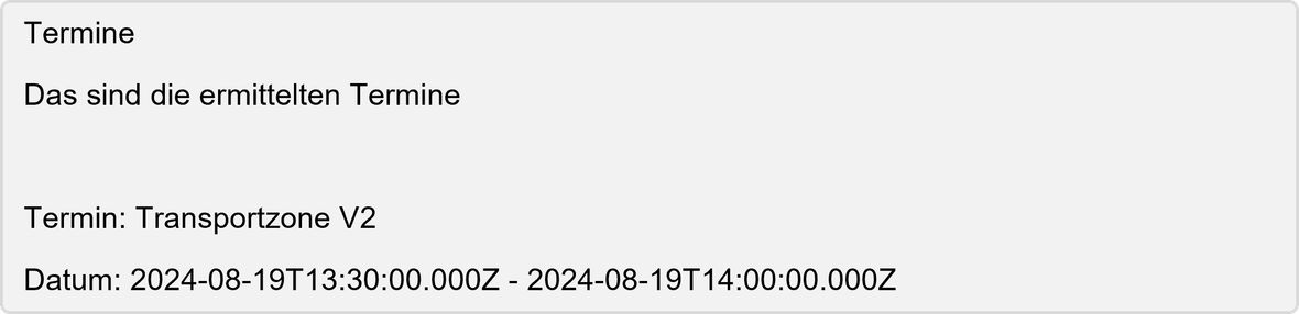 Screenshot Termin Übersicht