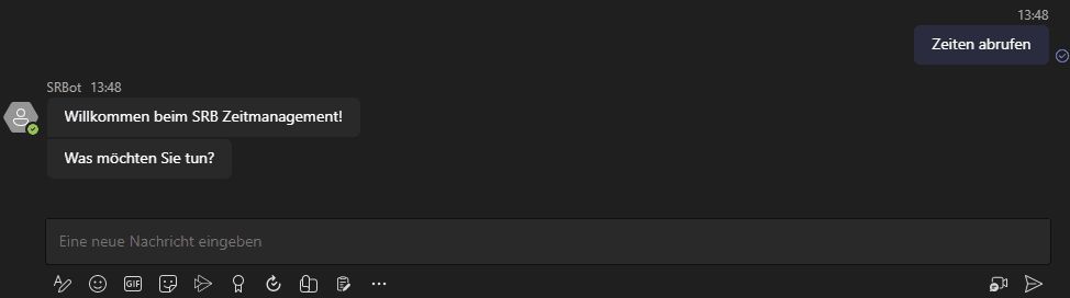 Screenshot von externem KI Bot