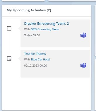 Screenshot Microsoft Teams in SAP integrieren