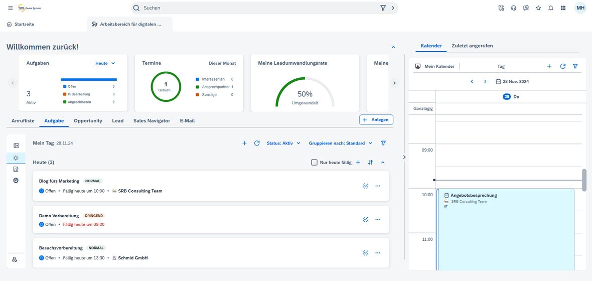 Screenshot SAP Grafik SAP Sales und Service Cloud