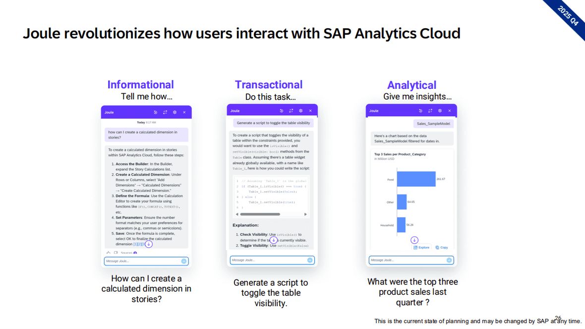 Screenshot Joule in SAC User