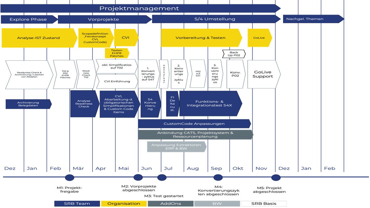 Eine grafische Darstellung von SAP S4HANA