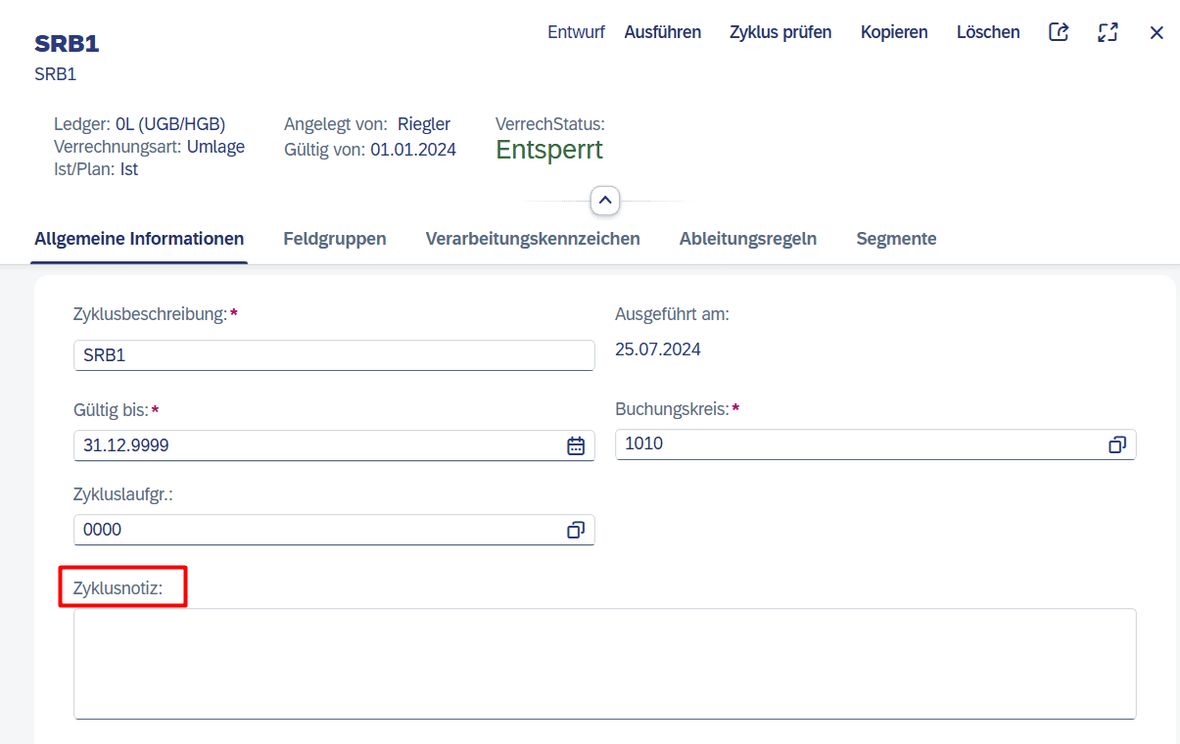 Screenshot einer Grafik über SAP Fiori
