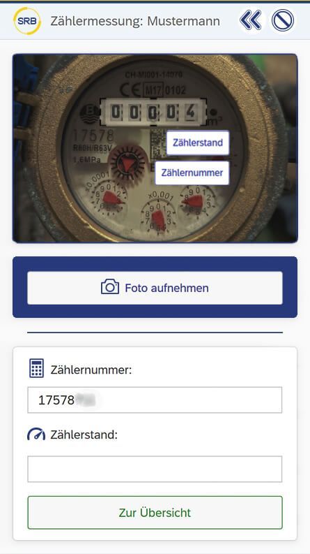Screenshot eines Buttons mit der Aufschrift "Bild aufnehmen"